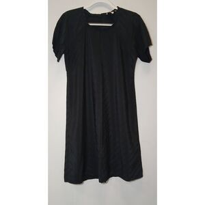 Cotelac womens small shift dress silk black lightweight
